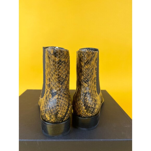 Freda Salvador Joan Chelsea Boots Womens 5 M Brass Snake Embossed Leather NWB - Picture 6 of 12